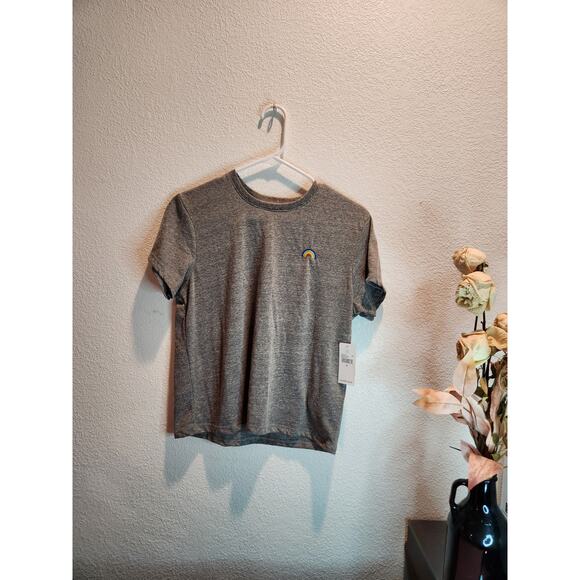 Spiritual Gangster Rainbow Chakra Crop Tee Heather Gray Women’s S  NWT USA-Made‎ - Picture 1 of 6